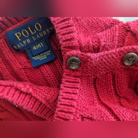 Ralph Lauren red jumper size 4 years old - Picture 4 of 8